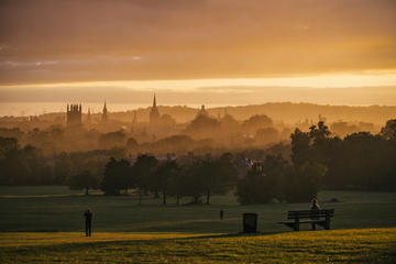 Spires of Oxford taken from South Park in the golden hour